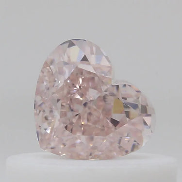 0.38ct Heart Natural Diamond (Fancy Light Brownish Pink, Clarity VS2, GIA)