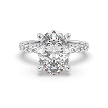 Diamond Band With Hidden Halo